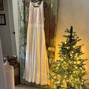 Lulu's Cream Lace Dress